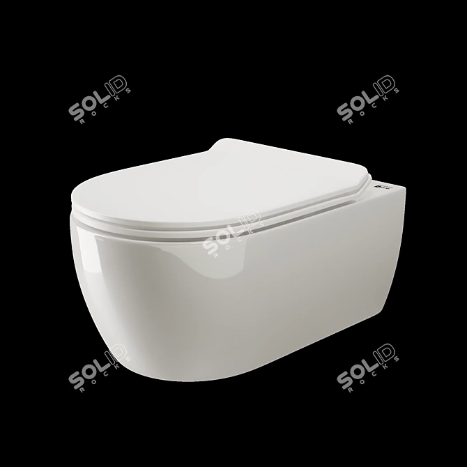 Moderno Wall-Hung Toilet: Sleek and Stylish 3D model image 1