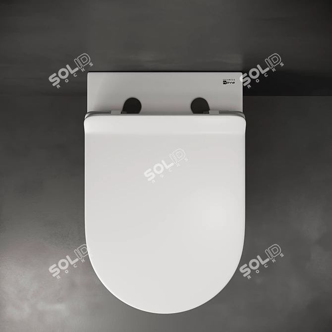 Moderno Wall-Hung Toilet: Sleek and Stylish 3D model image 4