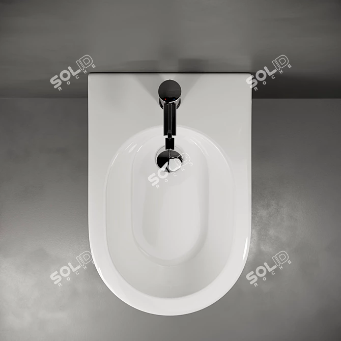 Ceramica Nova Simple Hanging Bidet 3D model image 3