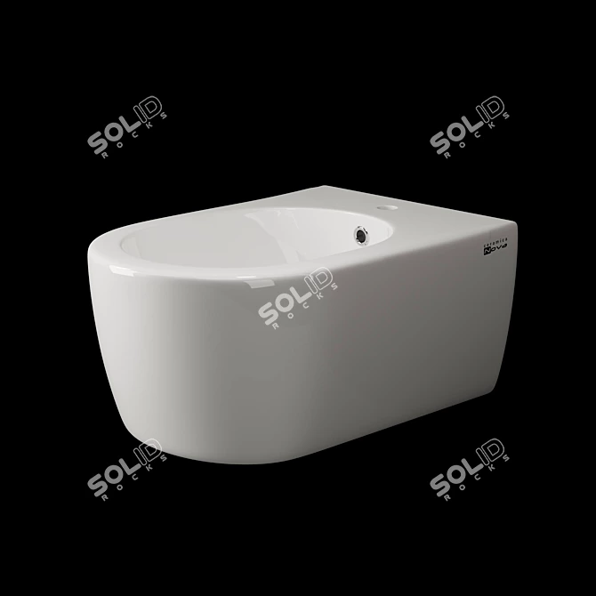 Ceramica Nova Simple Hanging Bidet 3D model image 4