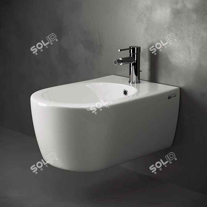 Ceramica Nova Simple Hanging Bidet 3D model image 5