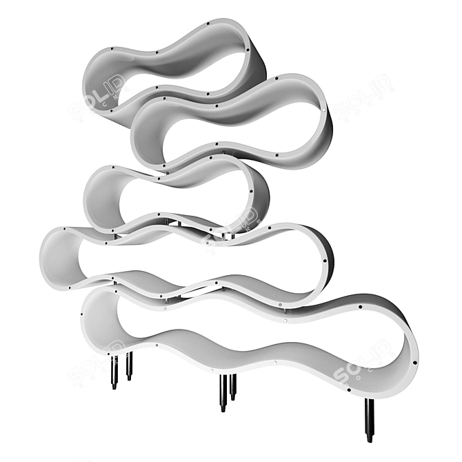 Wave Shelf 3D model image 2
