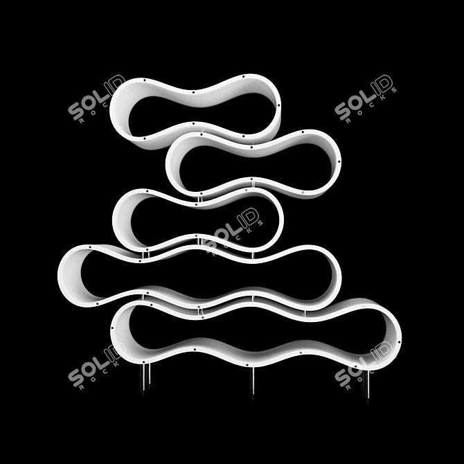 Wave Shelf 3D model image 3