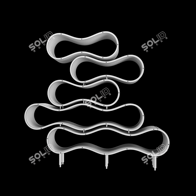 Wave Shelf 3D model image 4