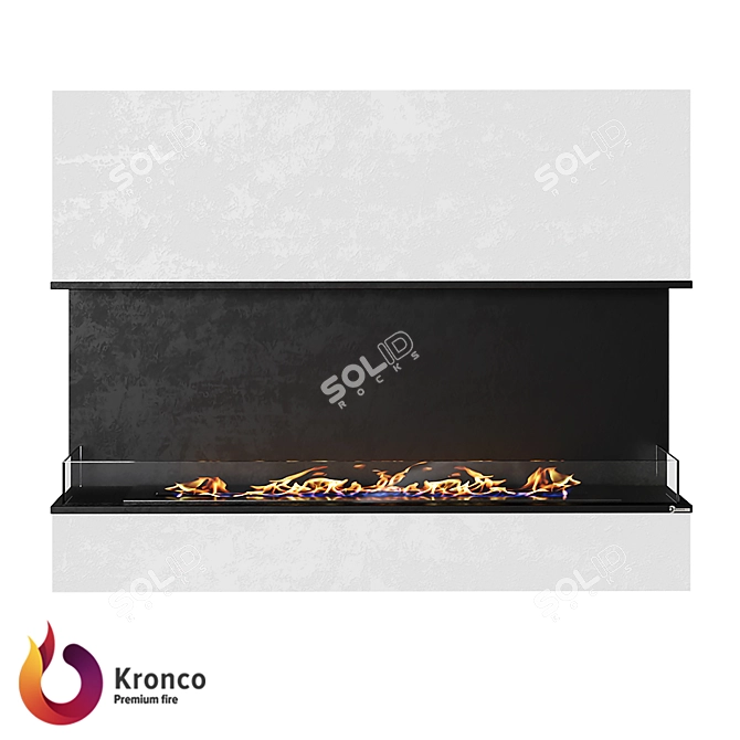 Kronco Classik Front 1200 - Stylish Biofireplace 3D model image 1