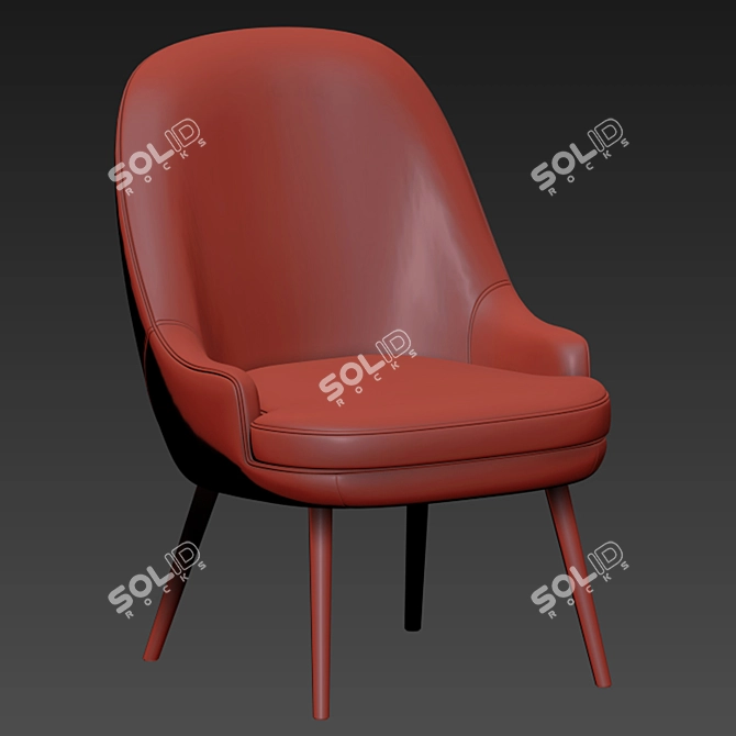 Modern Walter Knoll Dining Chair Set 3D model image 2