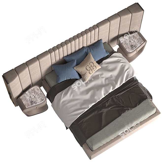 Title: Prisma Bed - Stylish and Functional 3D model image 4