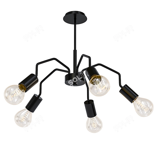 ALFA Tramm - Stylish Loft Chandelier 3D model image 1