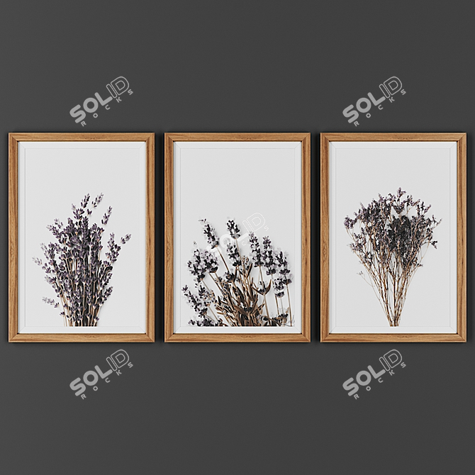 Wooden Frame Picture Collection 3D model image 1
