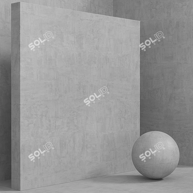 Seamless Concrete Plaster Set 3D model image 2