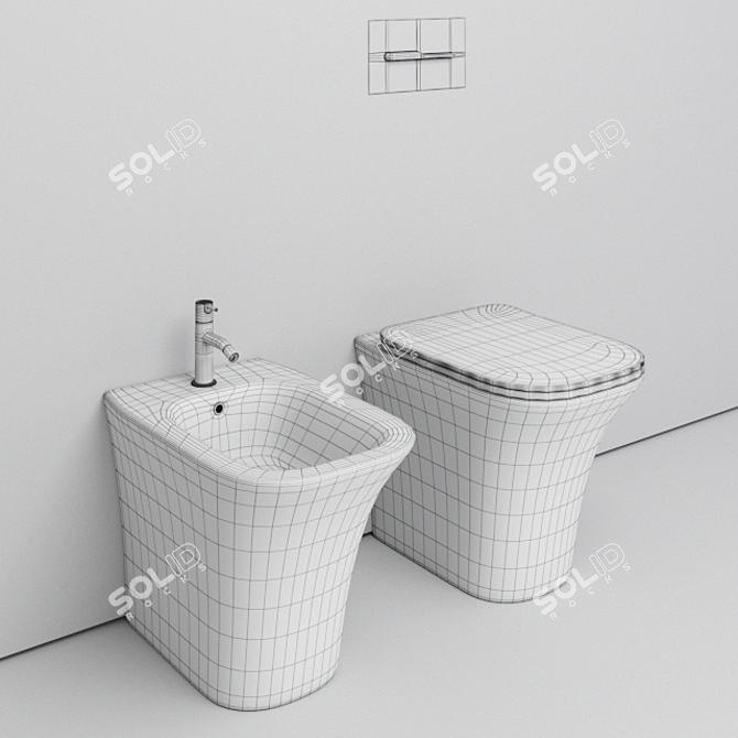 Elegant and modern Cabo WC 3D model image 2