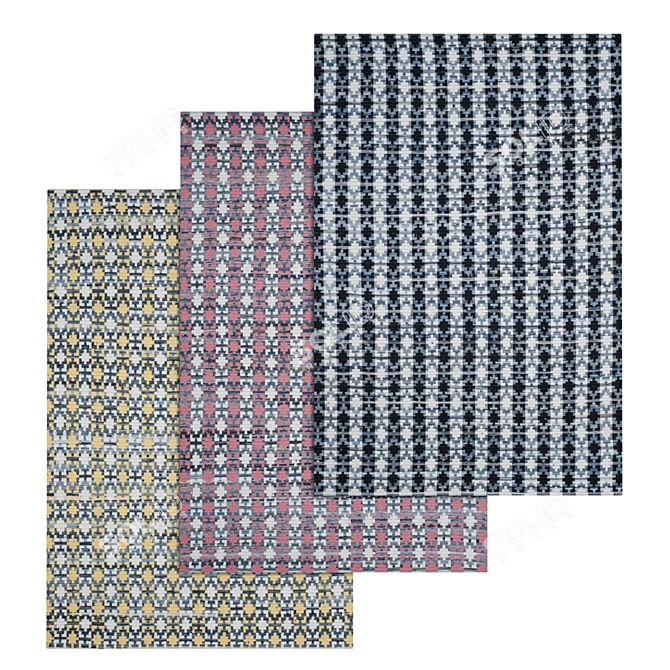 Title: Premium Carpet Set 317 3D model image 1