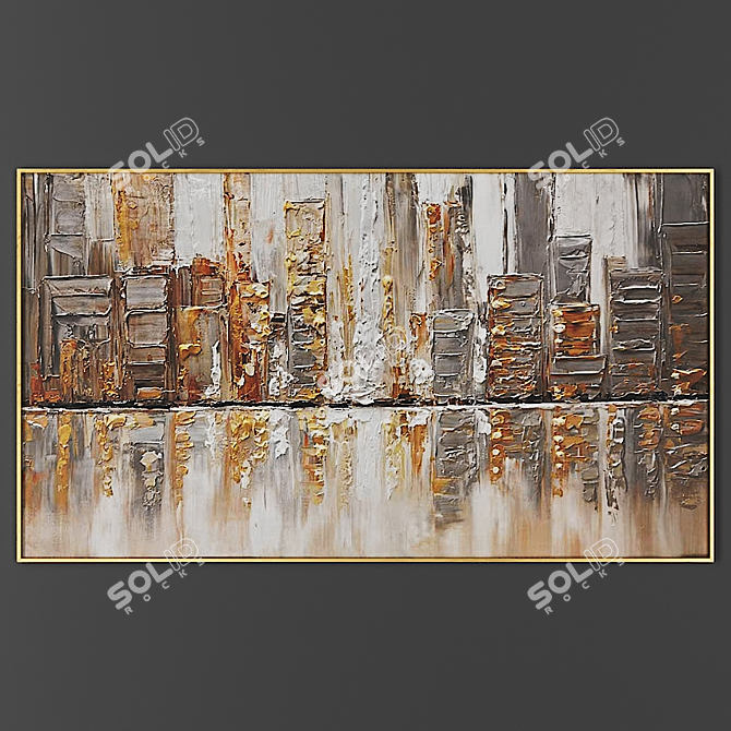 Elegant Framed Art Piece 3D model image 1