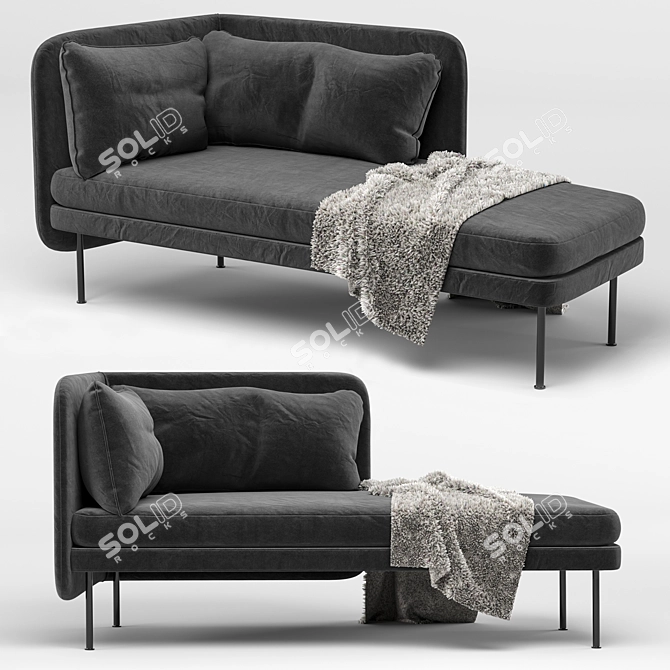 Comfy Solo Left Arm Chaise 3D model image 5