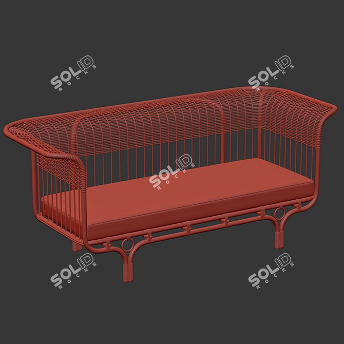 Sleek and Chic: Sika Belle Sofa 3D model image 2