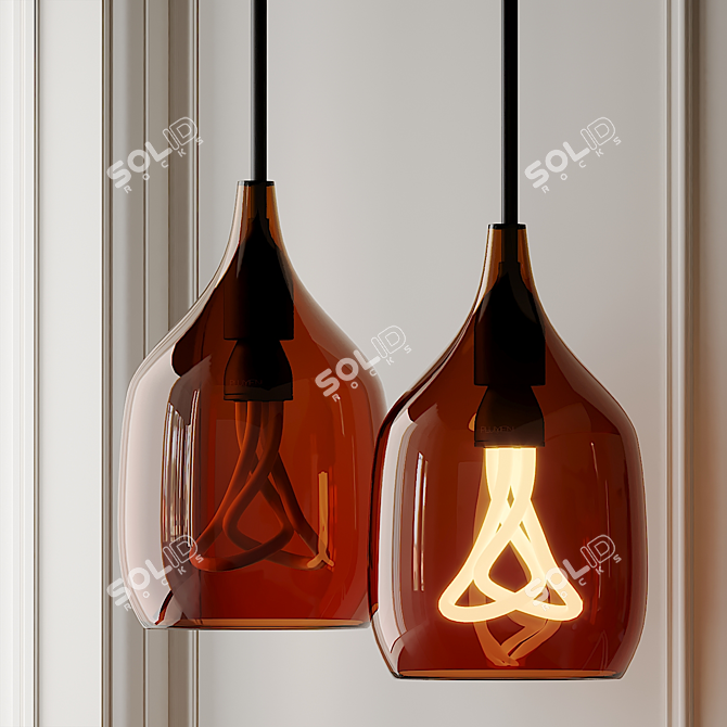 Sleek Vessel Pendant Light 3D model image 4