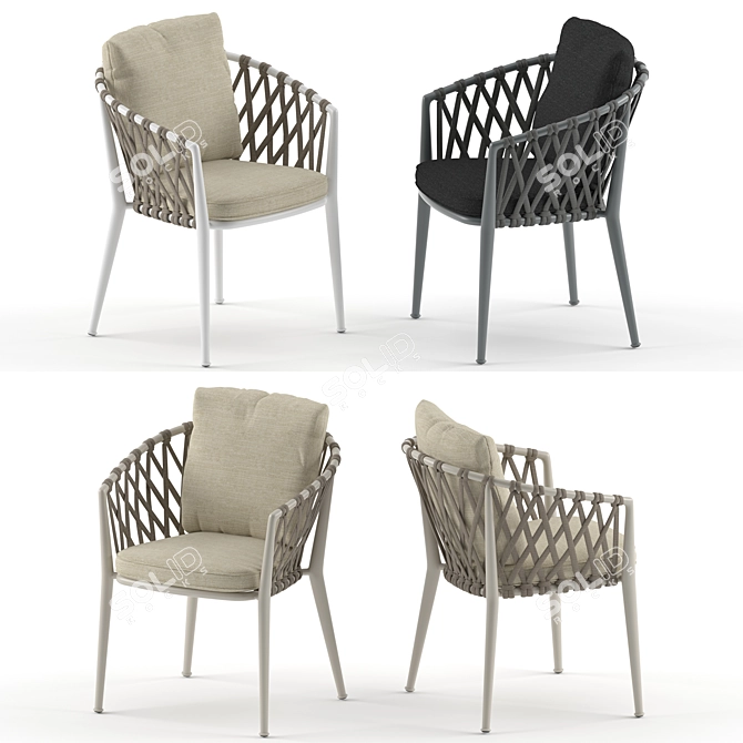 Stylish and Comfortable: Bebitalia Erica Chair 3D model image 1