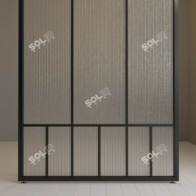 Elegant Glass Partition for Versatile Spaces 3D model image 3