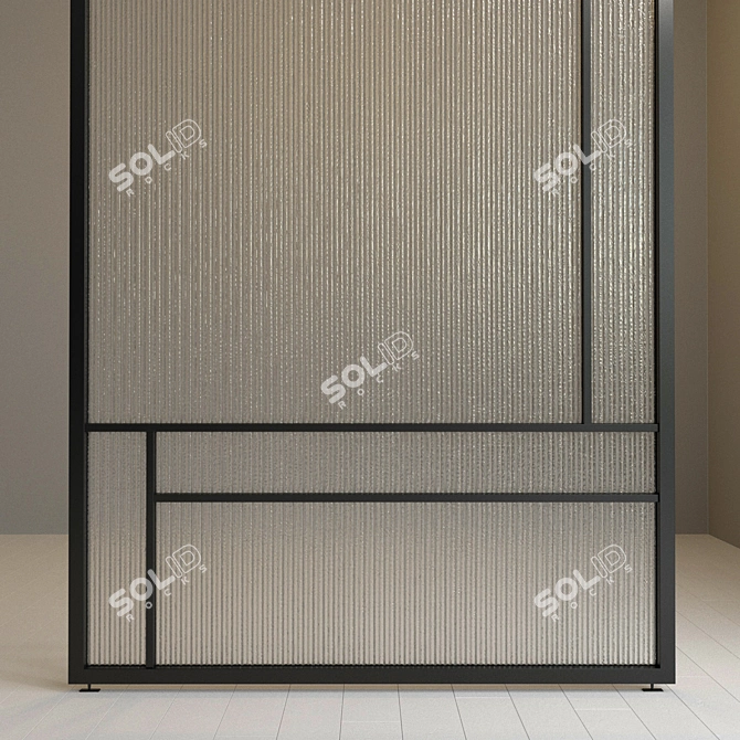 Sleek Glass Partition: Customizable and Versatile 3D model image 3