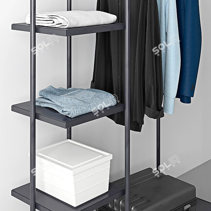 IKEA Kornsjö Clothes Rack: Sleek and Functional 3D model image 2