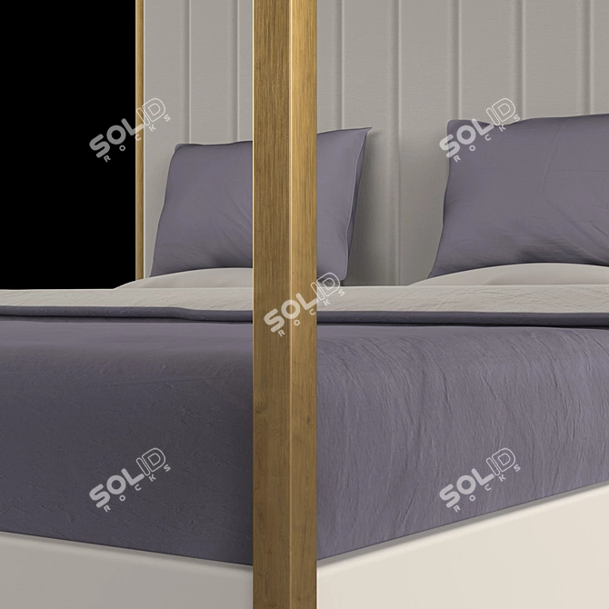 Sunpan Casette King Poster Bed 3D model image 2