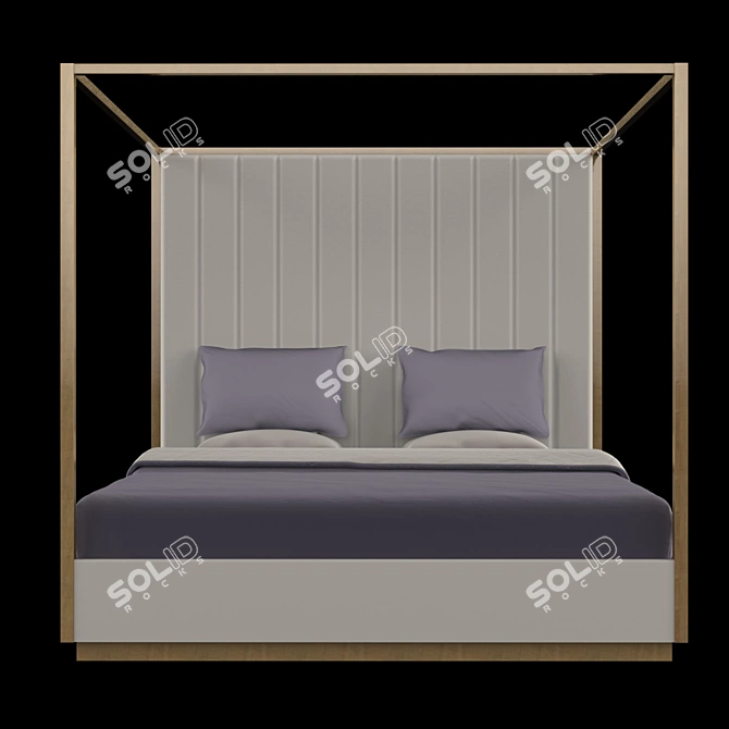Sunpan Casette King Poster Bed 3D model image 4