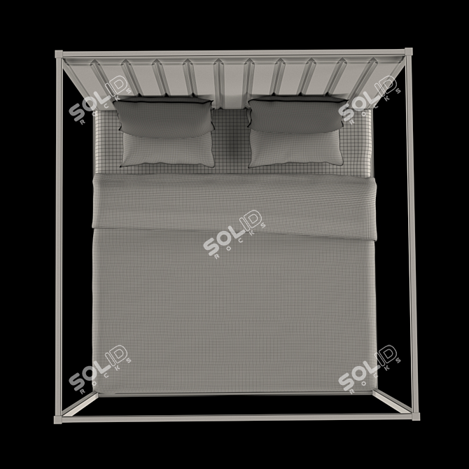 Sunpan Casette King Poster Bed 3D model image 5