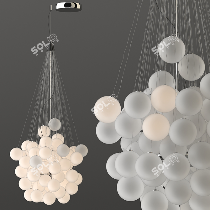 Modern Stochastic Suspension Light 3D model image 1