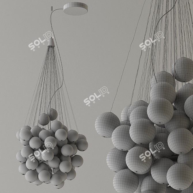 Modern Stochastic Suspension Light 3D model image 2