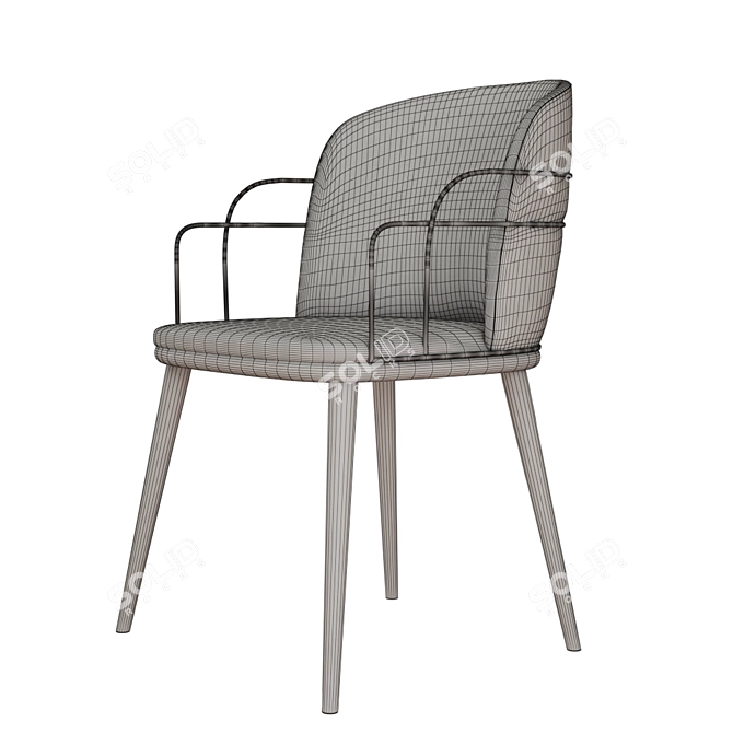 Sleek Modern Chair 3D model image 3