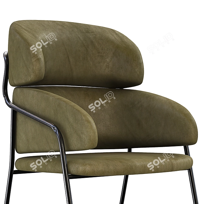 ErgoFlex Bar Chair: Stylish & Functional 3D model image 2