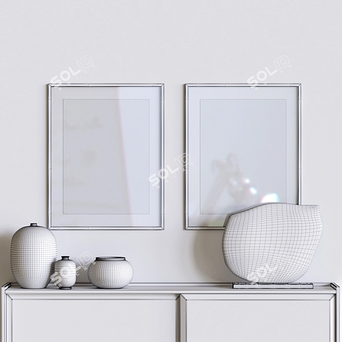 Minimalist Decor Set: Stylish Accents 3D model image 2