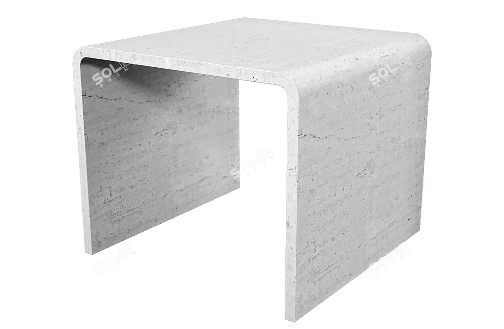 Modern Concrete Coffee Table 3D model image 3