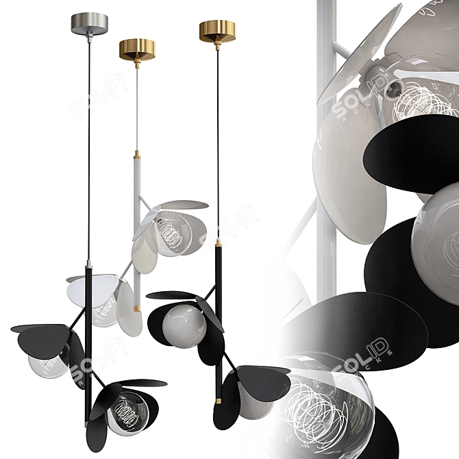 Modern LED Pendant Lighting 3D model image 1