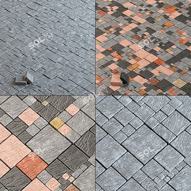 Triangular Marble Slab: High Quality, Textured 3D model image 1