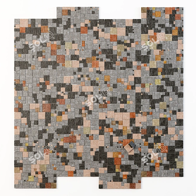 Triangular Marble Slab: High Quality, Textured 3D model image 2