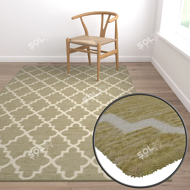 Luxury Carpet Set: High-Quality Textures 3D model image 5