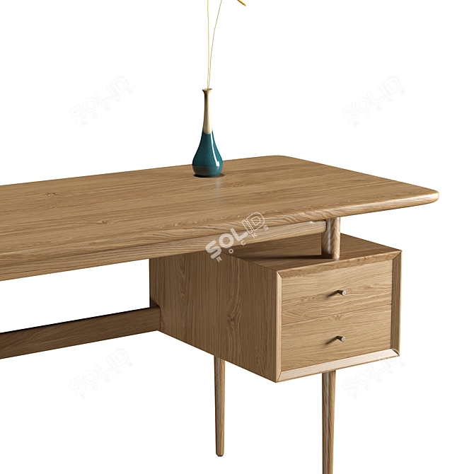 Samba-Style Desk: buro150 3D model image 2