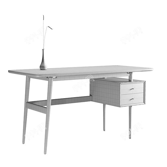 Samba-Style Desk: buro150 3D model image 3