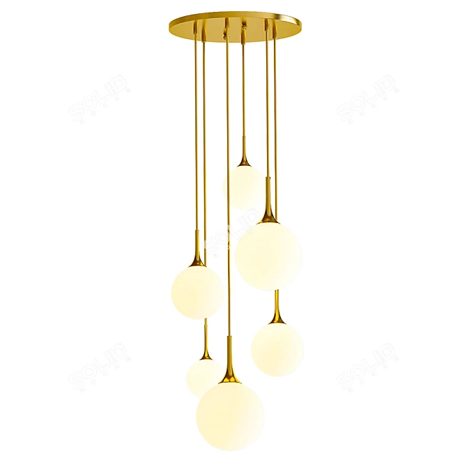 Modern Chandelier Set 61 3D model image 2