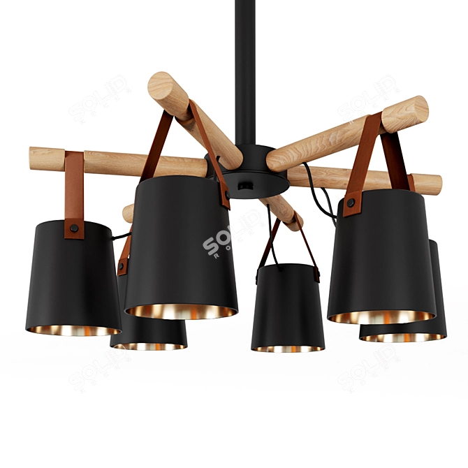 Nordic Chic Pendant Chandelier 3D model image 1