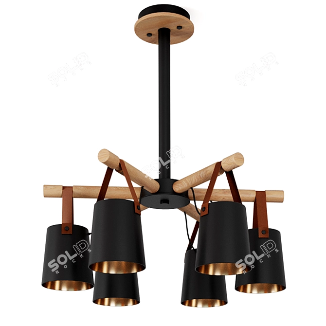 Nordic Chic Pendant Chandelier 3D model image 2