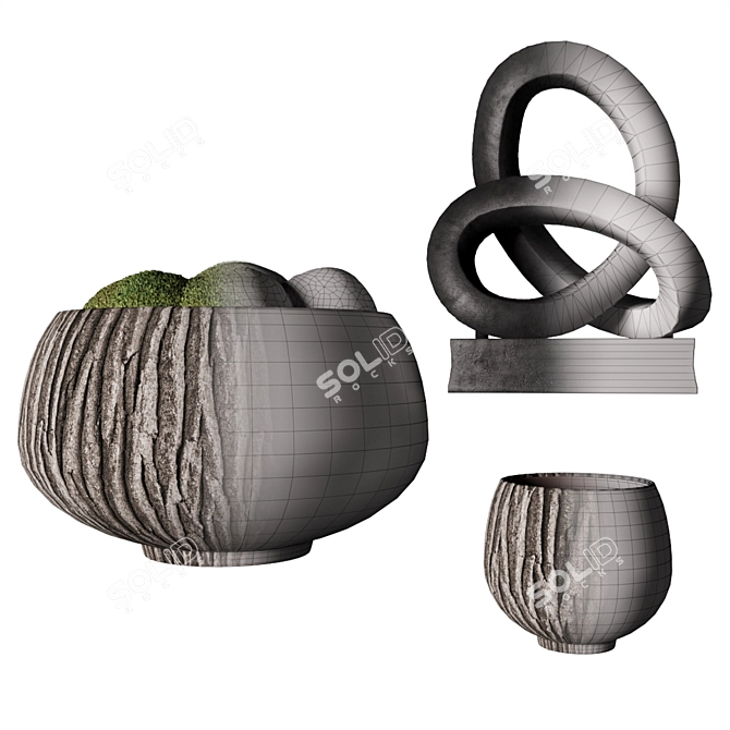 Restoration Hardware Decor Set 3D model image 4