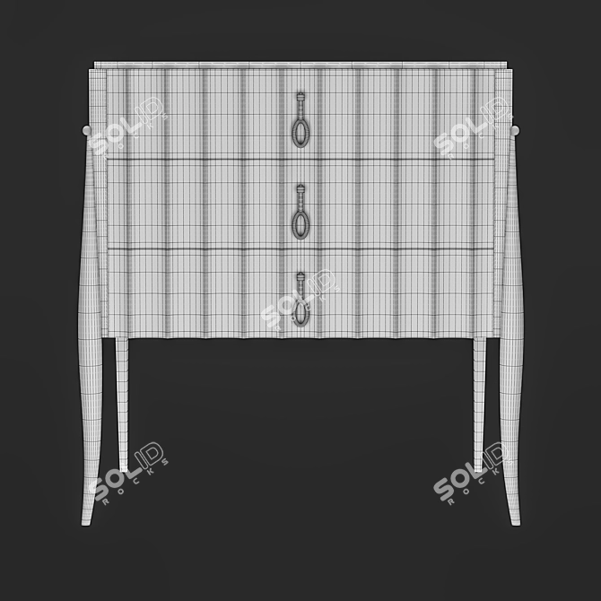 Elegant Lily Koo Side Table 3D model image 5