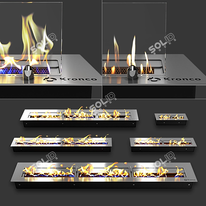 Kronco Biofireplace Blocks: Stylish & Versatile 3D model image 4