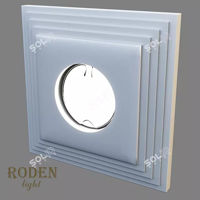 Roden Recessed Gypsum Lamp RD-111 3D model image 1