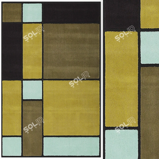 Kasthall Designer Wool Rug 3D model image 1