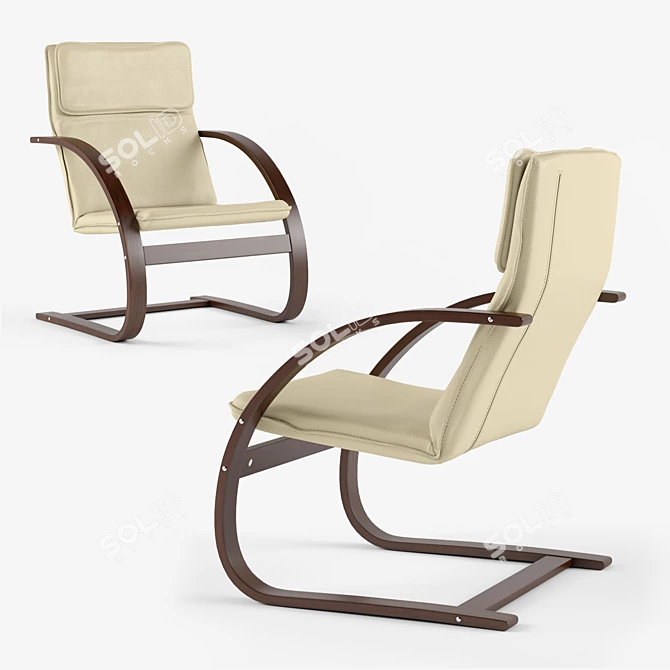 Ultimate Comfort: JYSK TUNE Armchair 3D model image 3