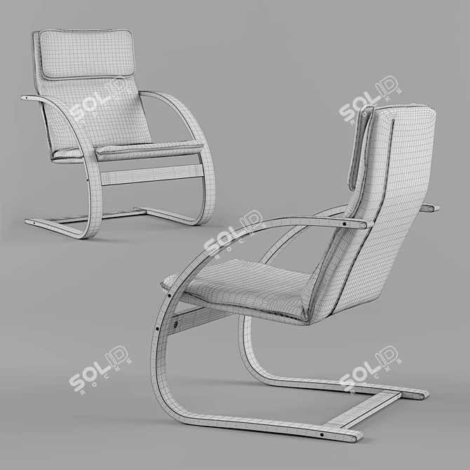 Ultimate Comfort: JYSK TUNE Armchair 3D model image 4