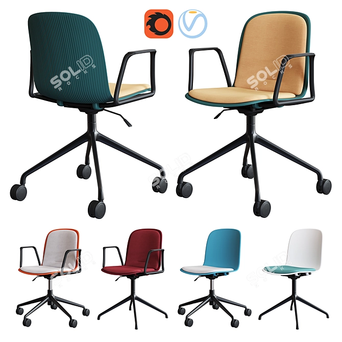 Cavatina Office Chair Set - Stylish and Ergonomic 3D model image 1